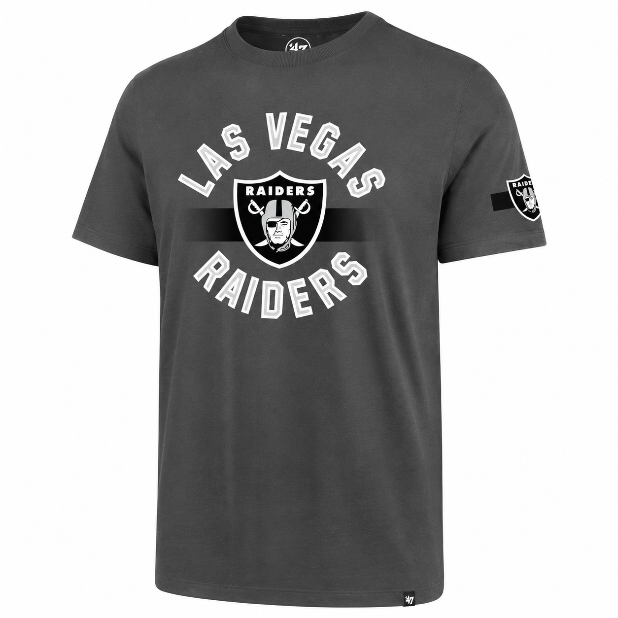 Men's Las Vegas Raiders Charcoal Super Rival '47 Brand Tee