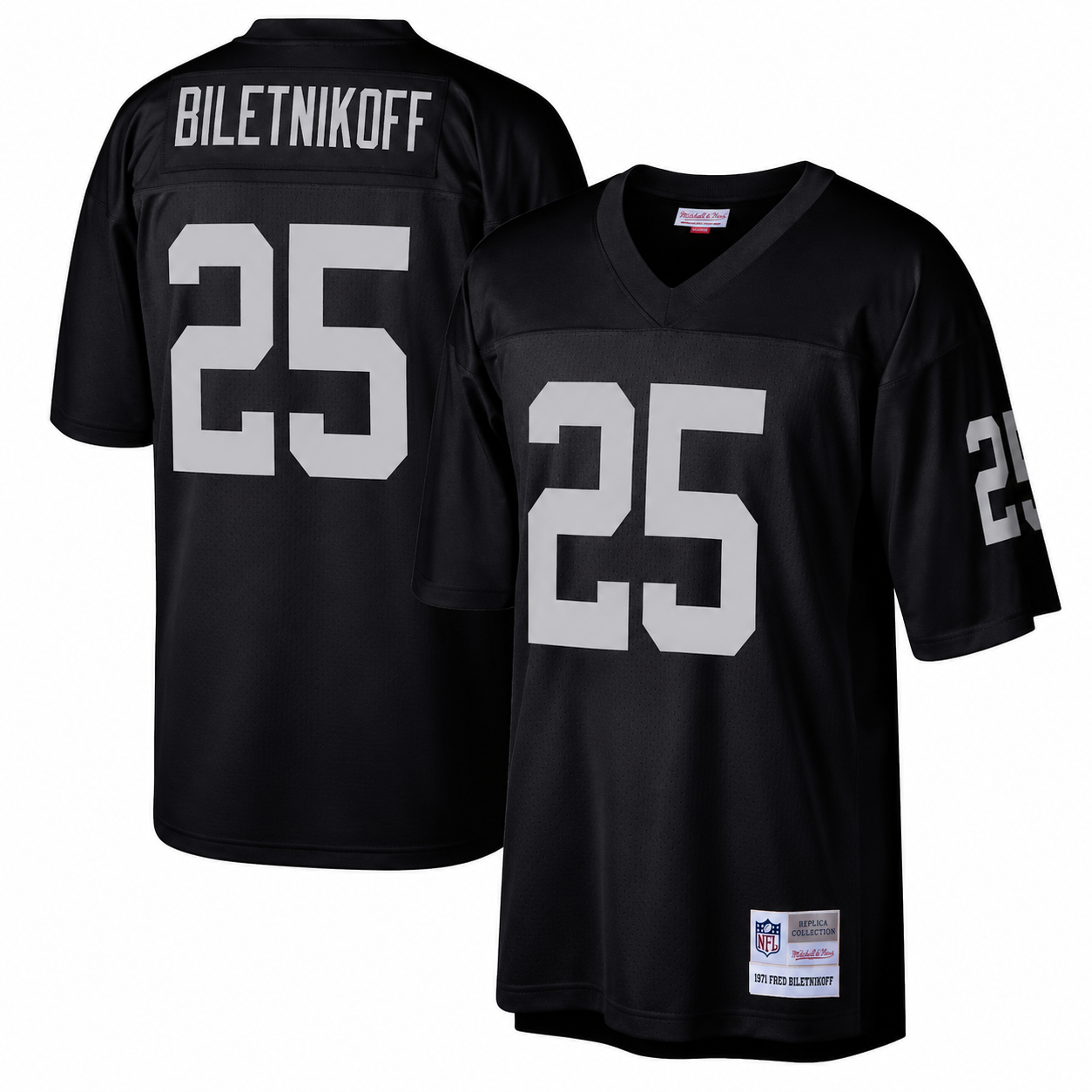 Mitchell & Ness Fred Biletnikoff Las Vegas Raiders Black Retired Player Legacy Replica Jersey