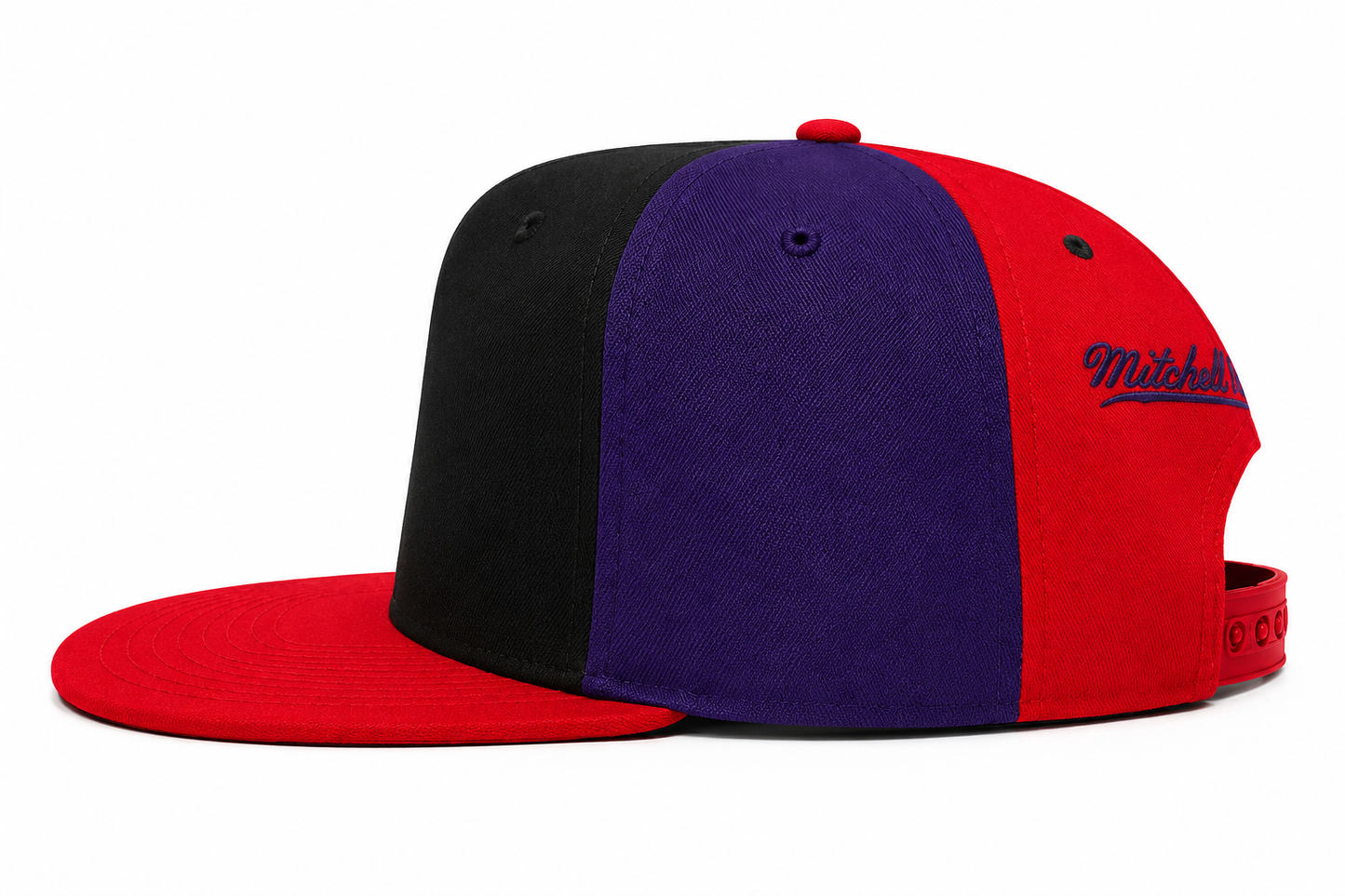 Men's Toronto Raptors Mitchell & Ness NBA Pinwheel Snapback Hat-Current Logo