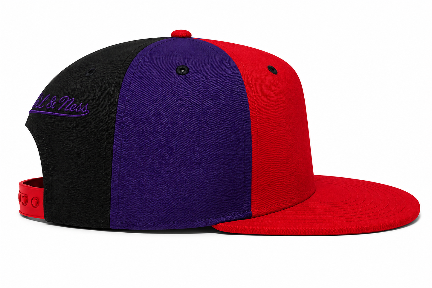 Men's Toronto Raptors Mitchell & Ness NBA Pinwheel Snapback Hat-Current Logo
