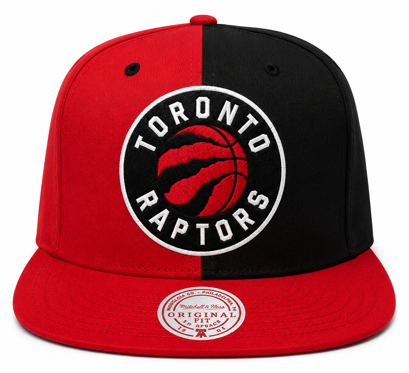 Men's Toronto Raptors Mitchell & Ness NBA Pinwheel Snapback Hat-Current Logo