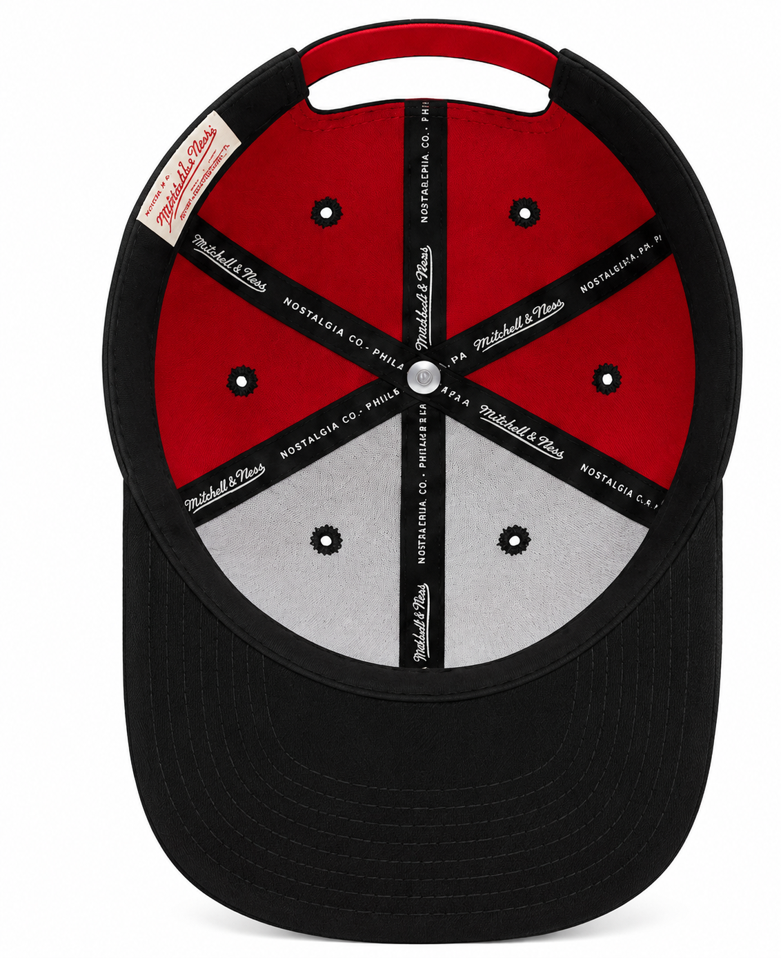 Men's Toronto Raptors Mitchell & Ness NBA Pinwheel Snapback Hat-Current Logo