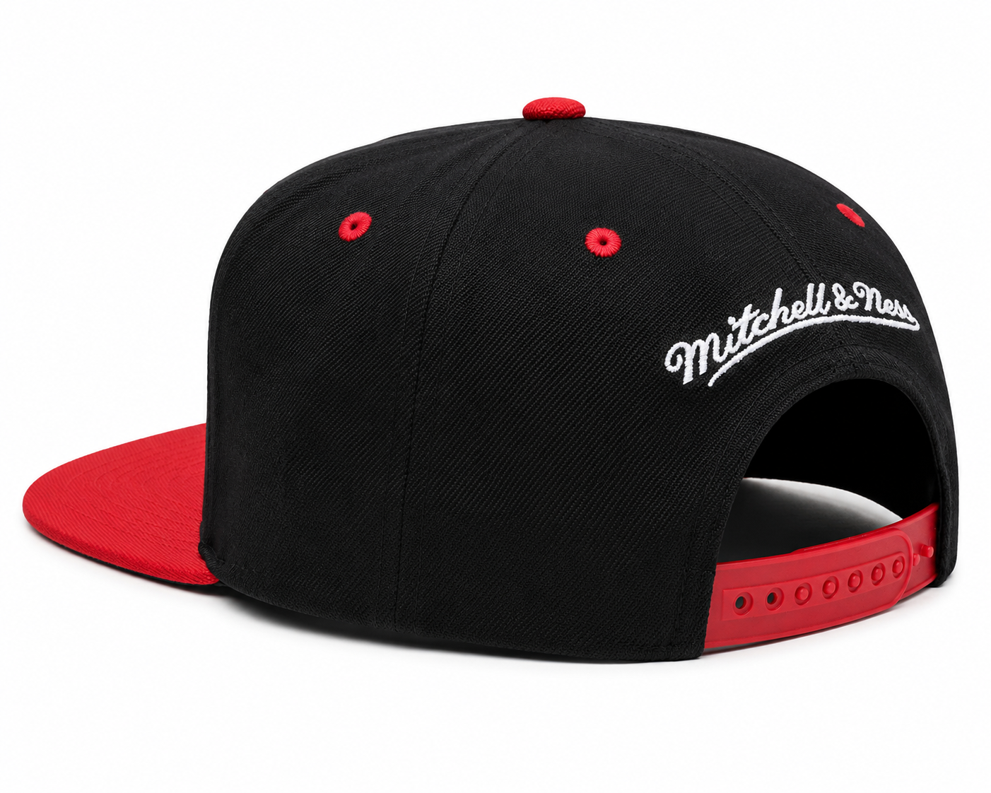 Toronto Raptors Black and Red Billboard Script Mitchell & Ness Snapback Hat