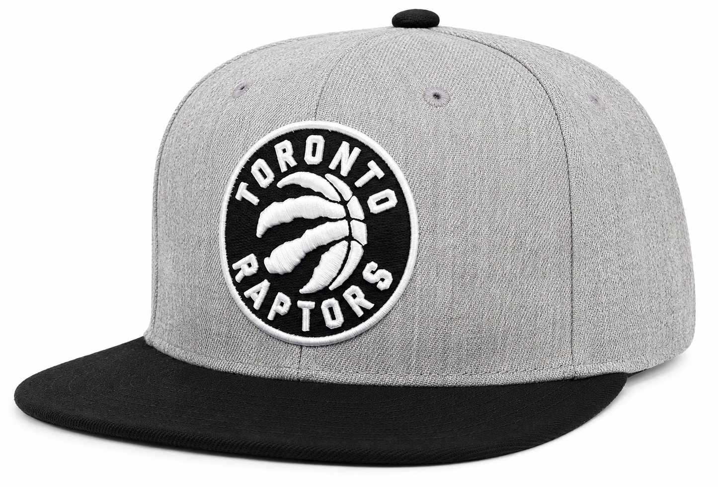 Toronto Raptors Mitchell & Ness Grey Black Pop Snapback Hat