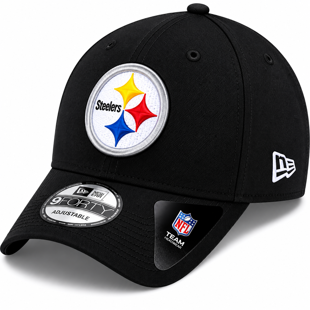 Men's Pittsburgh Steelers New Era Black Team Classic 39THIRTY Flex Hat