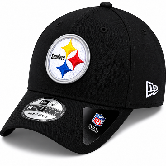 Men's Pittsburgh Steelers New Era Black Team Classic 39THIRTY Flex Hat