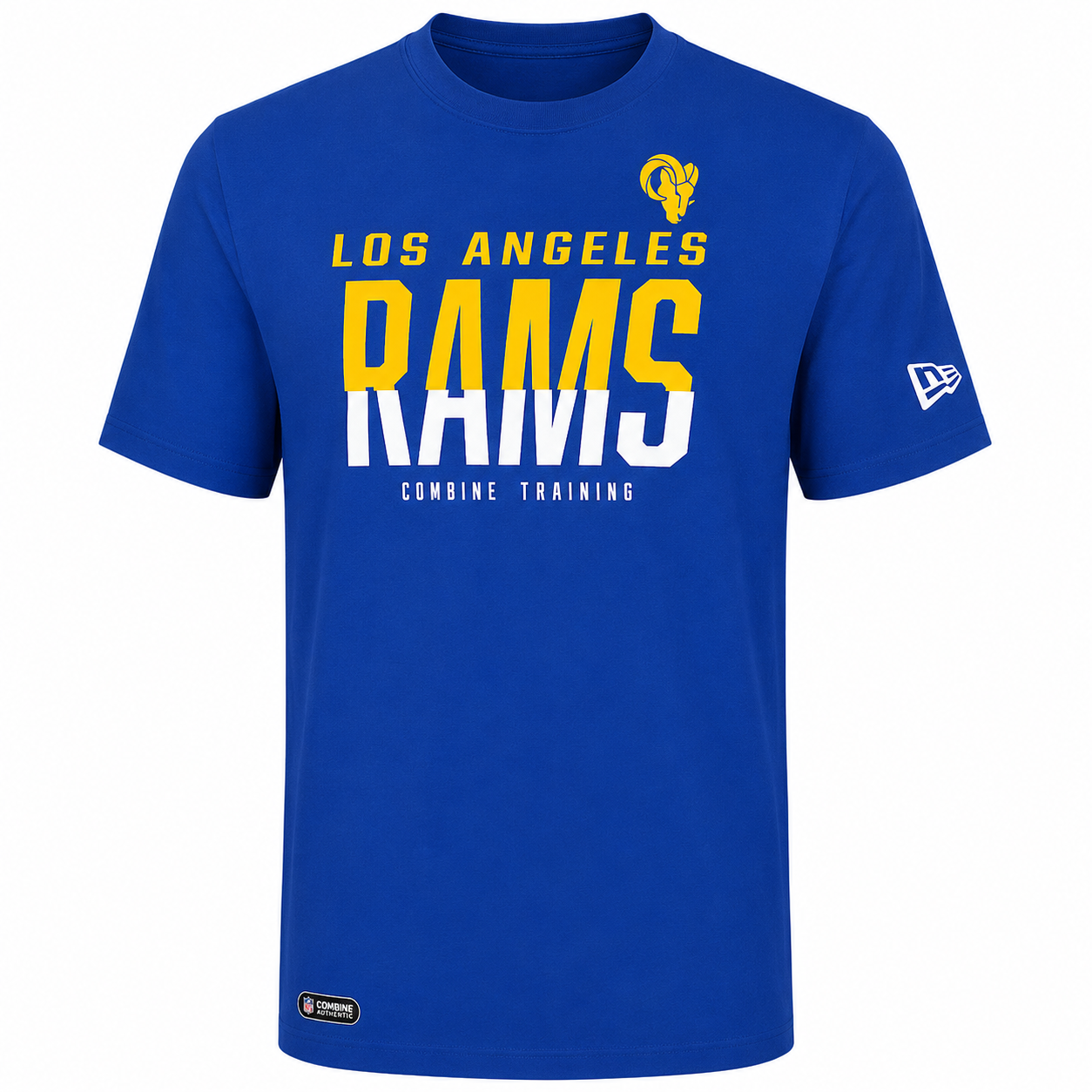 Men's Los Angeles Rams New Era Combine Authentic Split Line Short T-Shirt