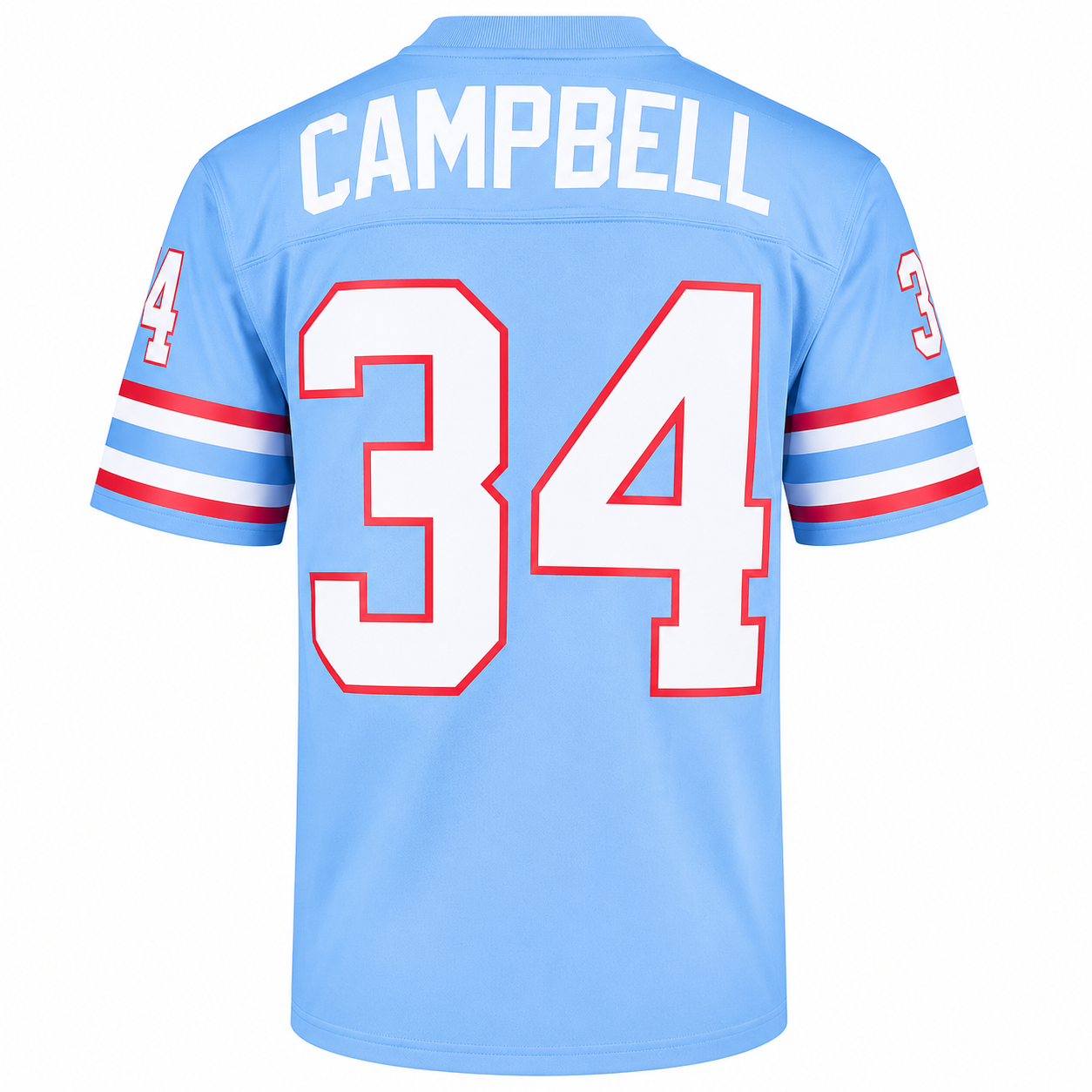 Men's Houston Oilers Earl Campbell Mitchell & Ness Light Blue Legacy Replica Jersey