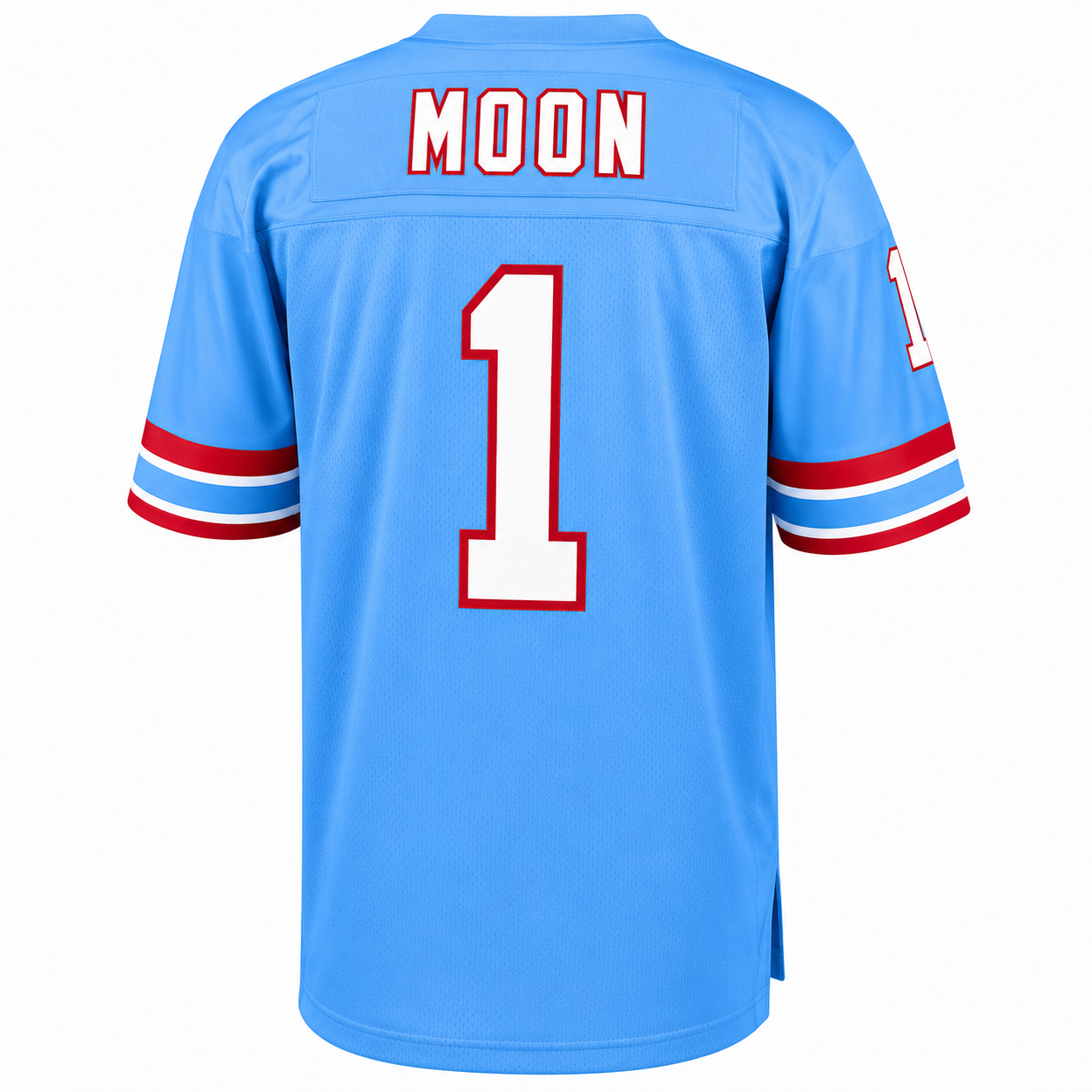 Men's Houston Oilers Warren Moon Mitchell & Ness Light Blue Legacy Replica Jersey