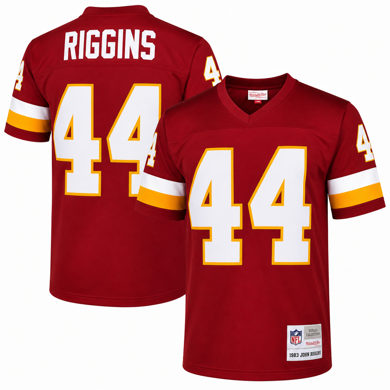 Mens Washington Commanders Redskins John Riggins Mitchell & Ness Burgundy Retired Player Vintage Replica Jersey