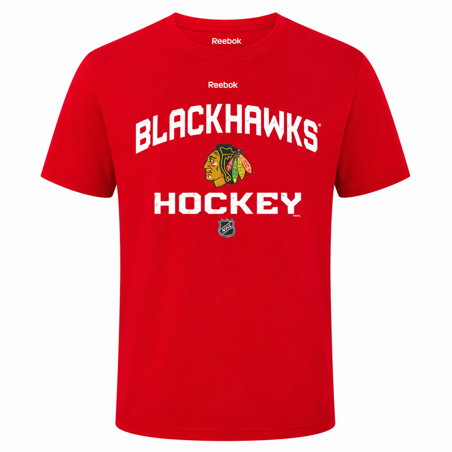 Youth Chicago Blackhawks Reebok Red Speedwick T-Shirt