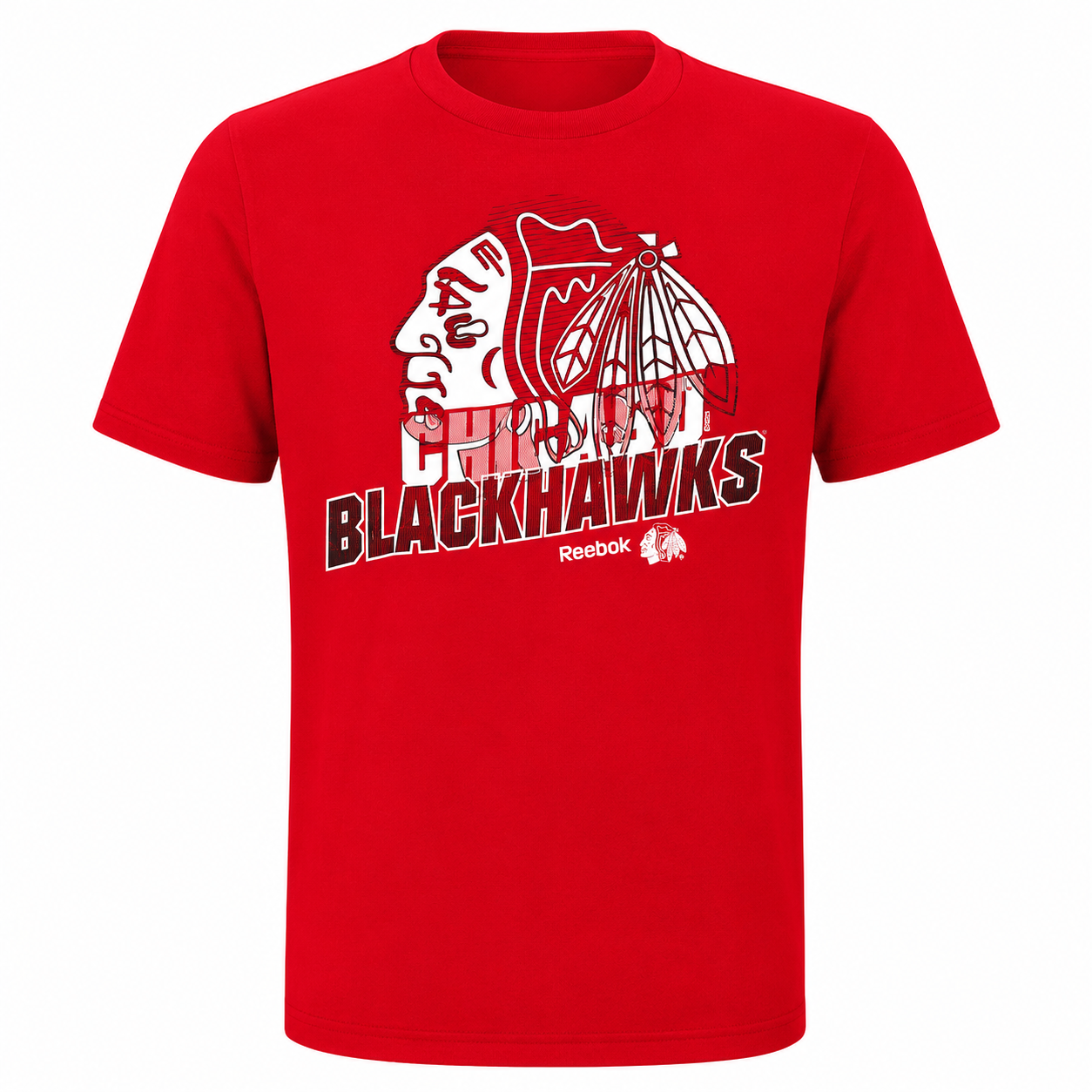 Youth Chicago Blackhawks Tonal Gel Print Tee By Reebok