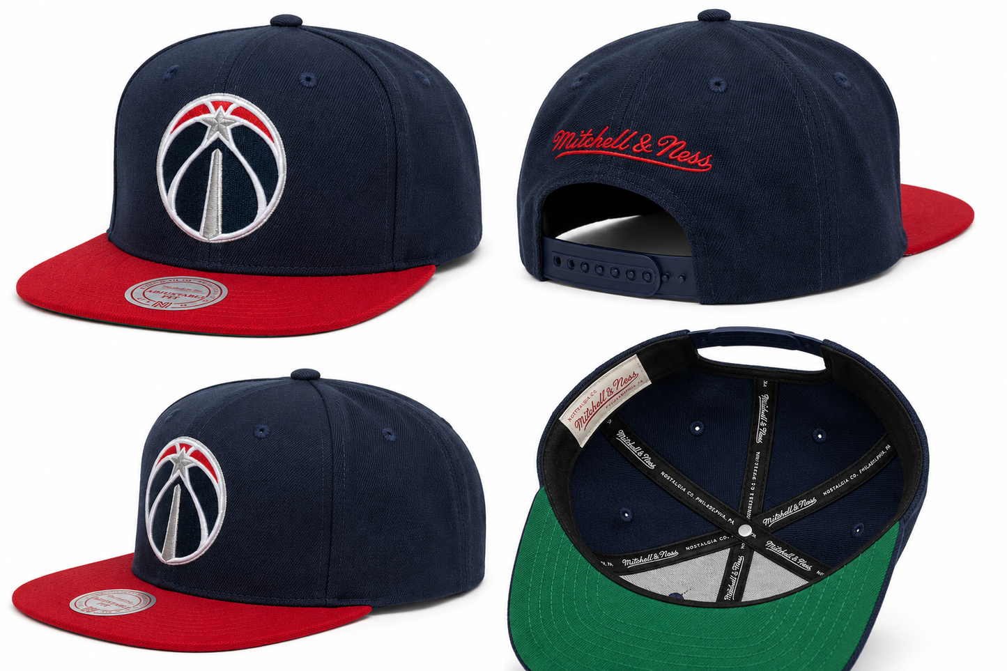 Washington Wizards 2-Tone 2.0 Navy/Red Mitchell & Ness Snapback Hat