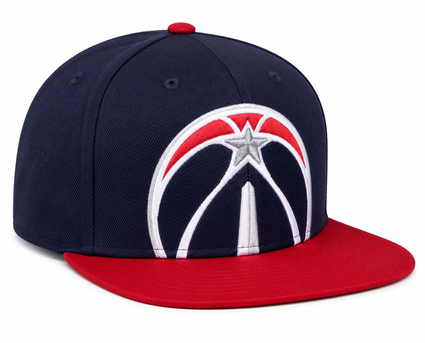 NBA Washington Wizards Mitchell & Ness Cropped XL Logo Adjustable Snapback Hat