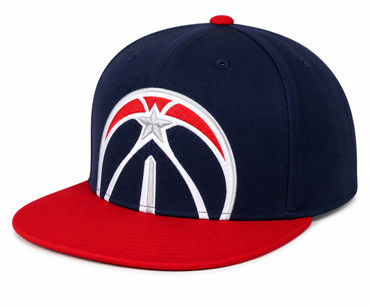 NBA Washington Wizards Mitchell & Ness Cropped XL Logo Adjustable Snapback Hat