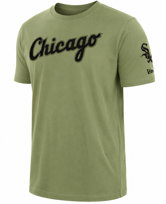 Men's Chicago White Sox  Armed Forces Day Olive New Era Tee