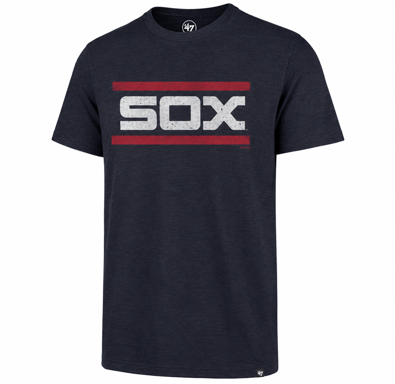 '47 Brand Men's Chicago White Sox Cooperstown Collection MLB Navy Grit Scrum T-Shirt
