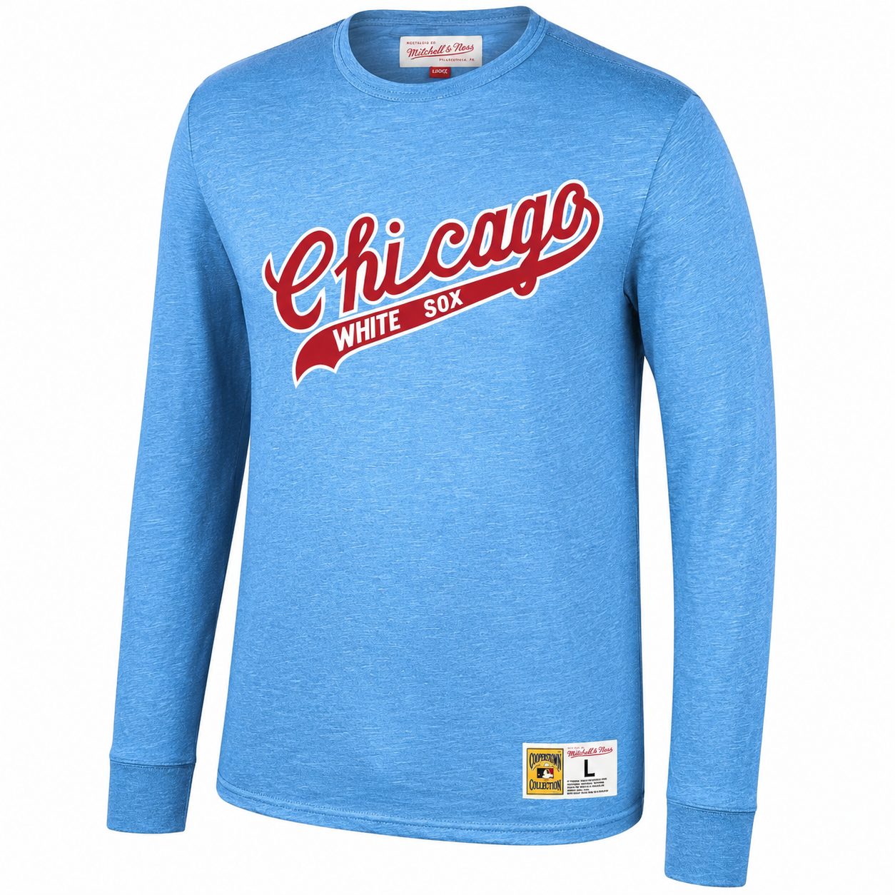 Men's Chicago White Sox 1972 Cooperstown Collection Powder Blue Legendary Slub Long Sleeve Tee
