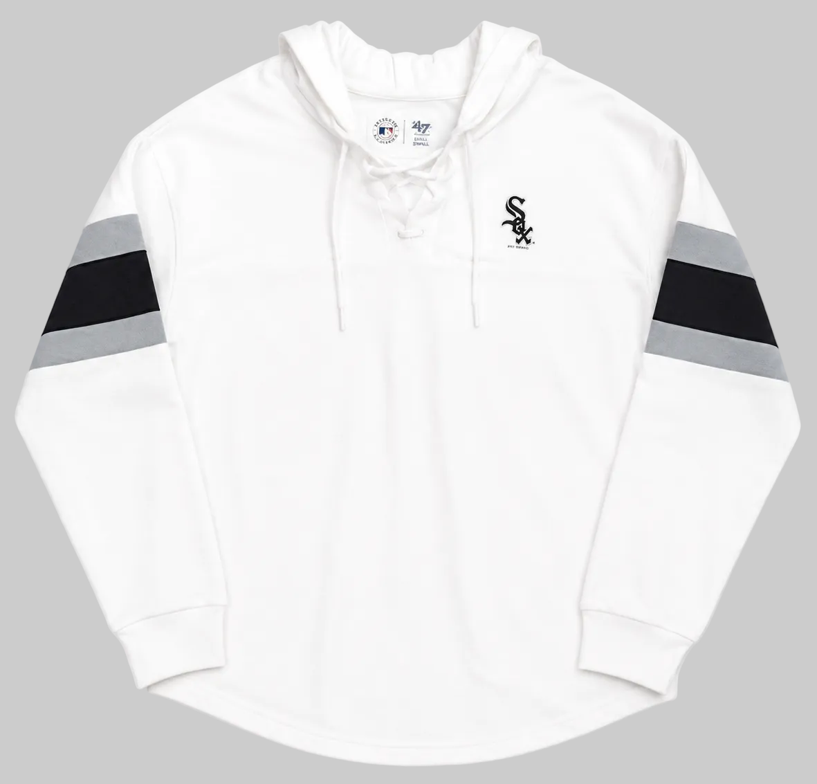 Women's Chicago White Sox Game Plan White Long Sleeve Lace Hooded Tee