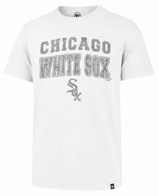 '47 Brand Men's Chicago White Sox White Wash Stadium Wave Scrum T-Shirt