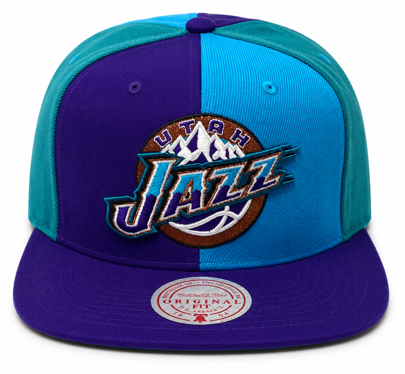 Men's Utah Jazz Mitchell & Ness NBA Pinwheel Snapback Hat