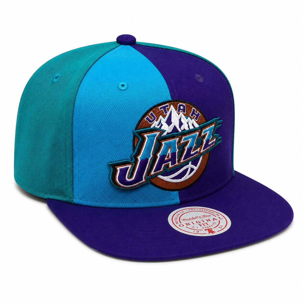 Men's Utah Jazz Mitchell & Ness NBA Pinwheel Snapback Hat