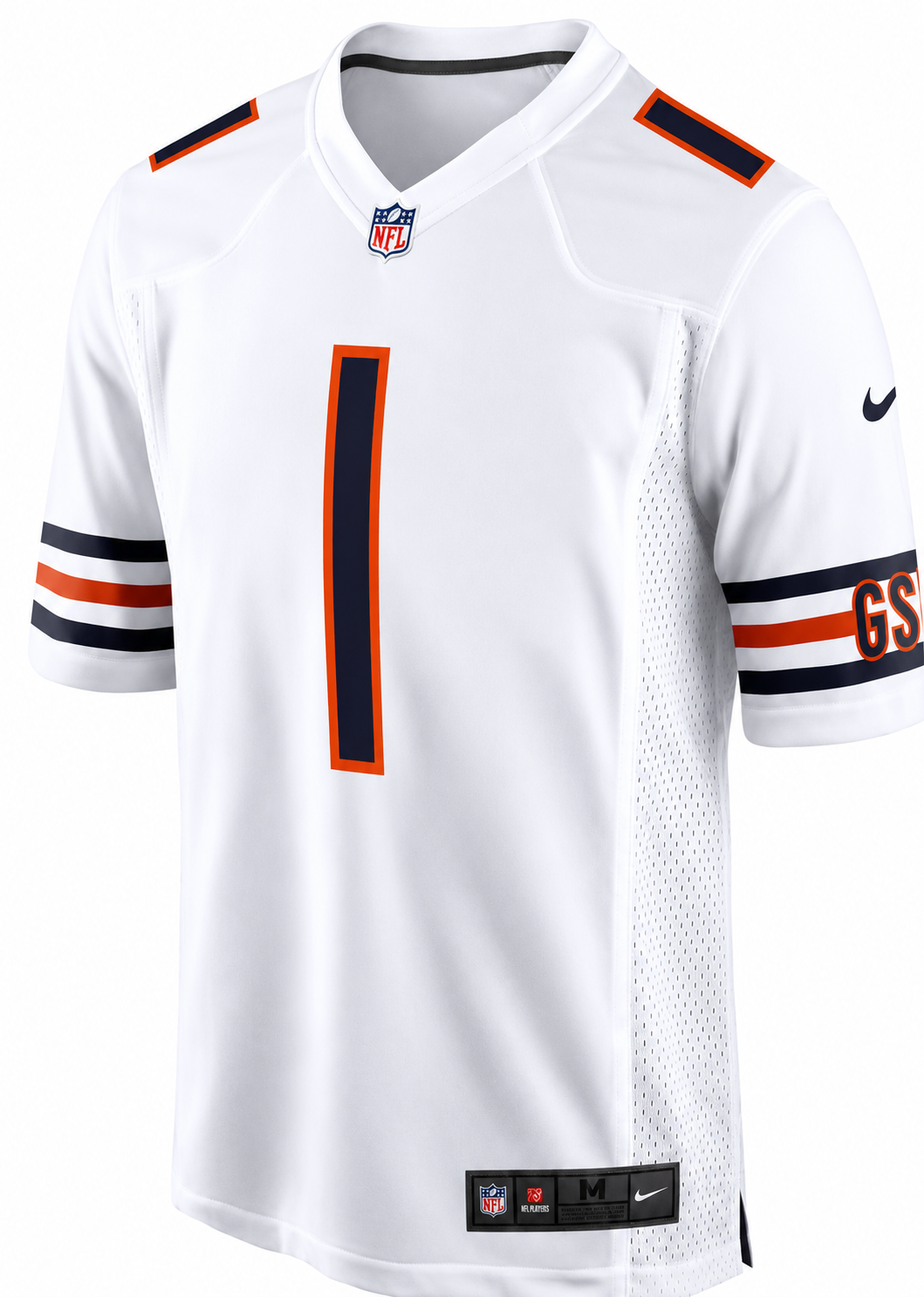 Chicago Bears Justin Fields Mens Nike White Replica Game Jersey