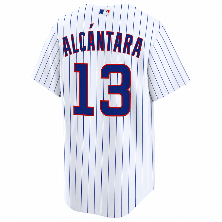 NIKE Men's Kevin Alcantara Chicago Cubs Premium Twill White Home Replica Jersey With Premium Twill Lettering