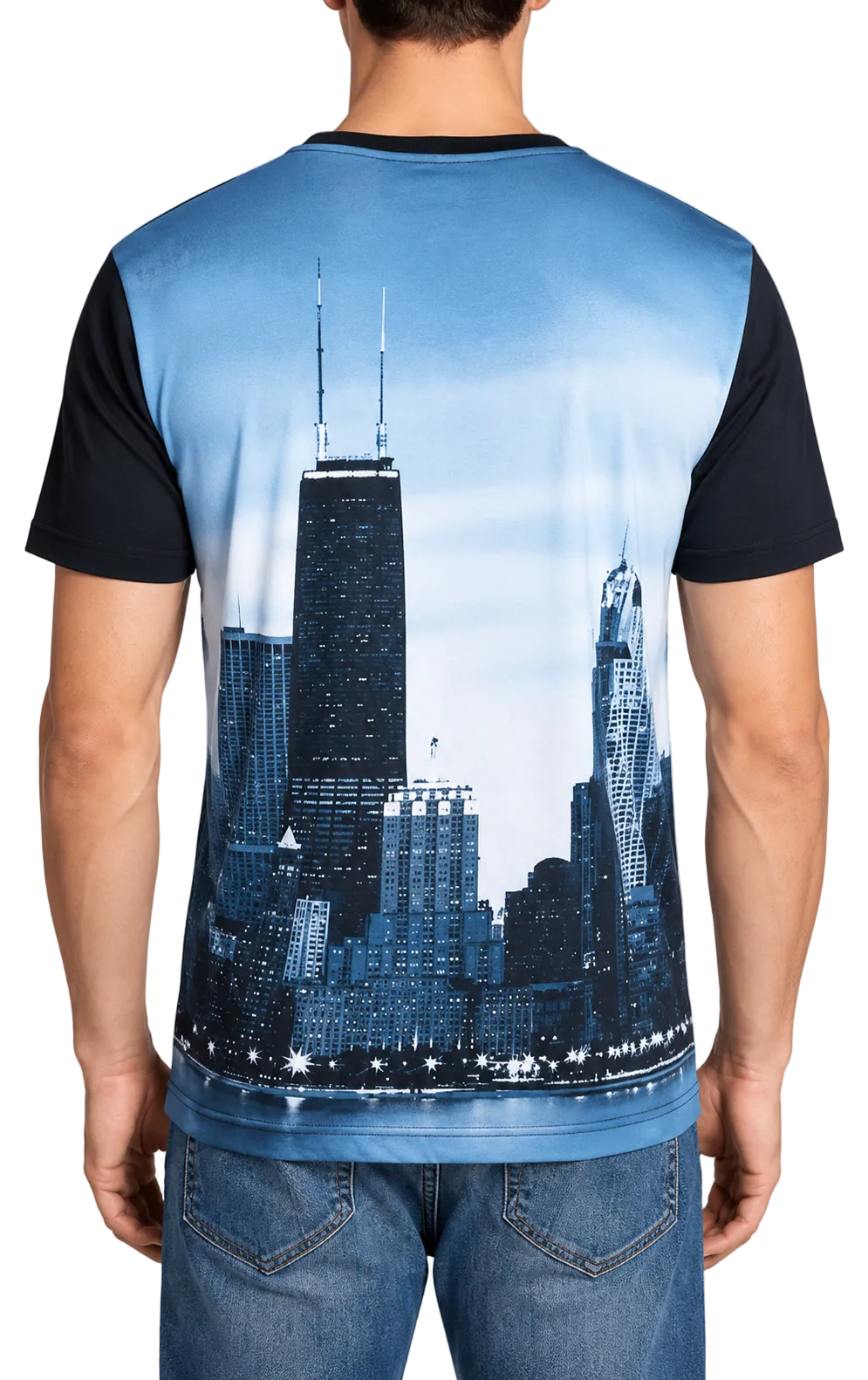 Men's Chicago White Sox Wright & Ditson Black Metro Skyline T-Shirt