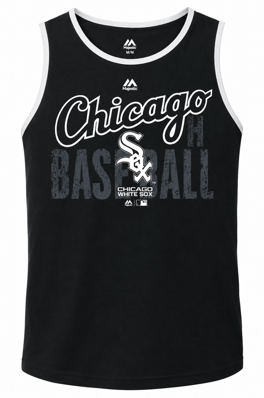 Youth Chicago White Sox Valiant Victory Tank Top-Majestic