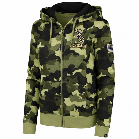 Women's Chicago White Sox 2022 Armed Forces Day Full-Zip Hoodie By New Era