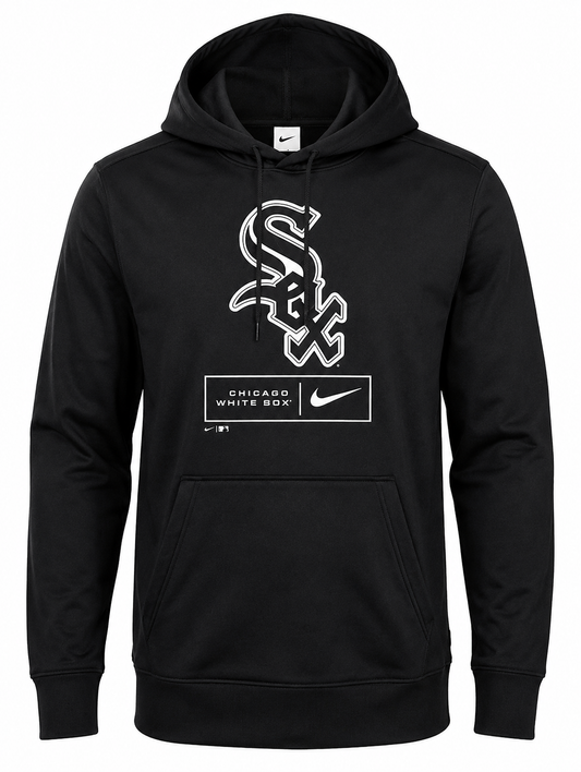 Men's Chicago White Sox Nike Therma Season Pattern Pullover Hoodie - Black