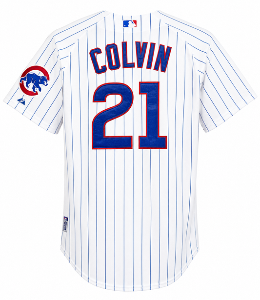Men's Chicago Cubs Authentic Tyler Colvin Home Cool Base Jersey By Majestic