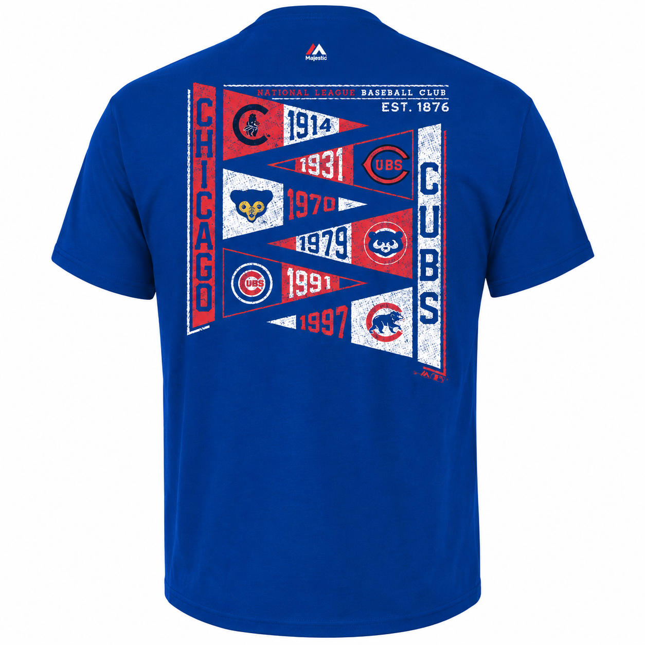 Youth Chicago Cubs Majestic Wave the Pennant T-Shirt