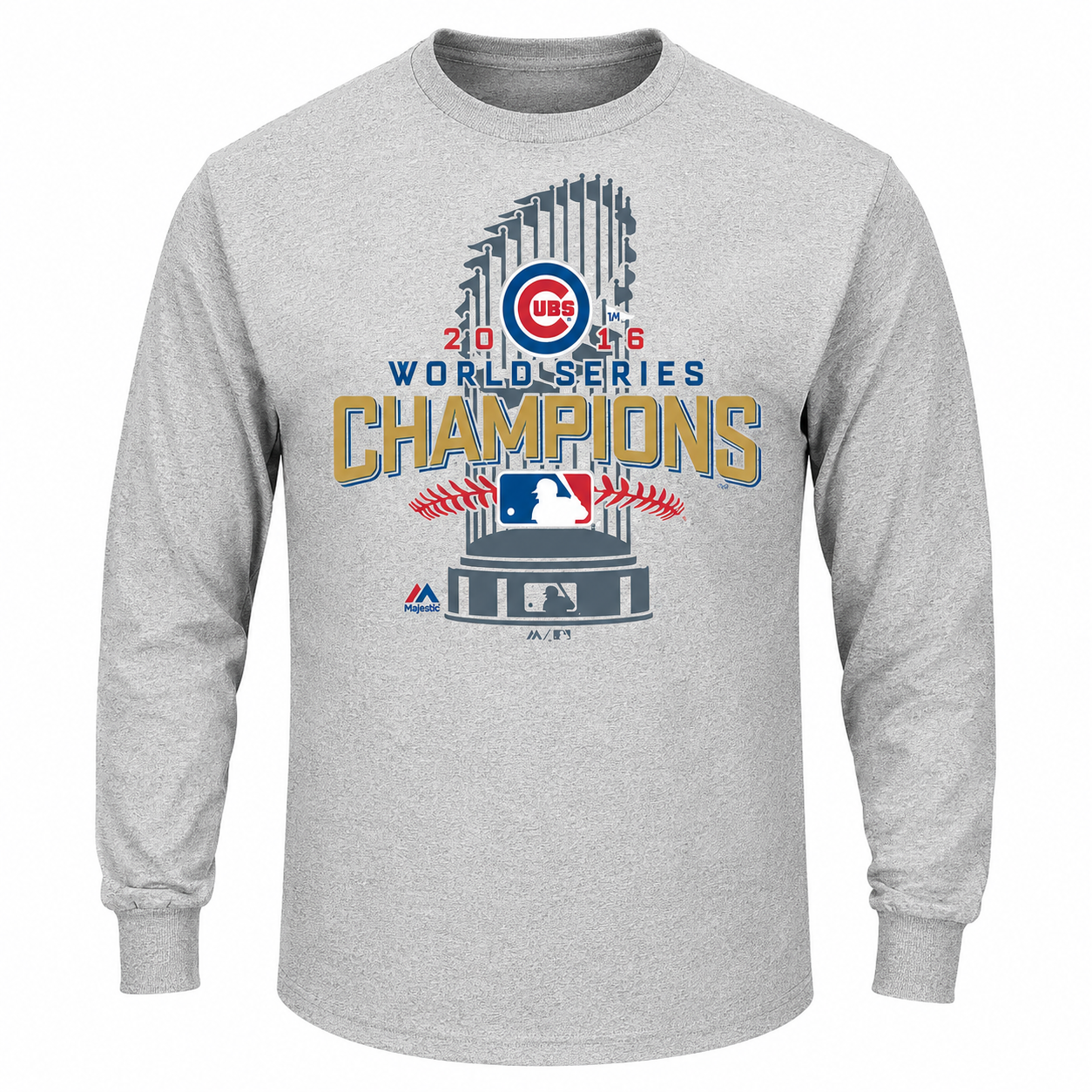 Men's Big & Tall Chicago Cubs 2016 World Series Champions Locker Room Long Sleeve Tee
