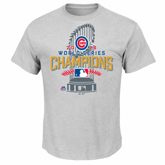 Men's Chicago Cubs 2016 World Series Champions Locker Room Short Sleeve T-Shirt