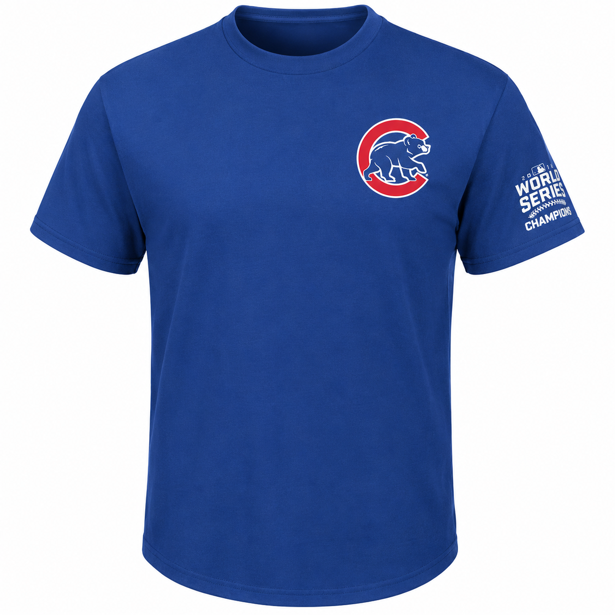 Men's Chicago Cubs Addison Russell 2016 World Series Champions Name & Number T-Shirt