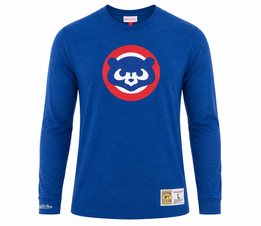 Men's Chicago Cubs Cooperstown Collection Royal Blue Legendary Slub Long Sleeve Tee