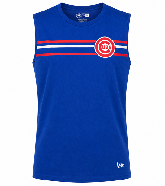 Men's Chicago Cubs New Era Blue Sleevless T-Shirt