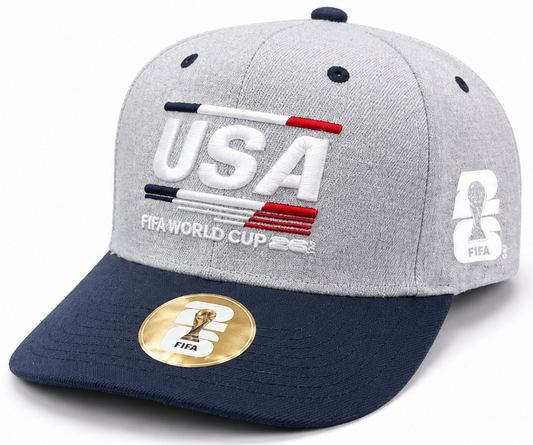 Team USA 2026 FIFA World Cup 2 Tone Gray/Navy Snapback Adjustable Hat
