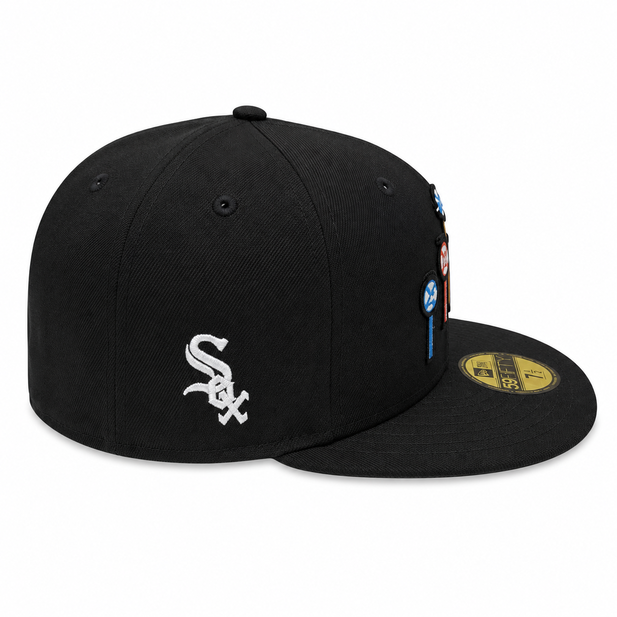 Chicago White Sox New Era Black Pinwheels 59FIFTY Fitted Hat