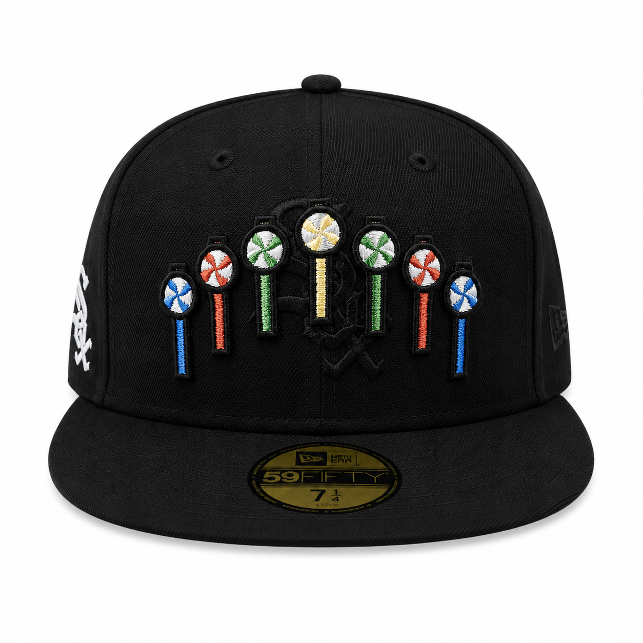 Chicago White Sox New Era Black Pinwheels 59FIFTY Fitted Hat