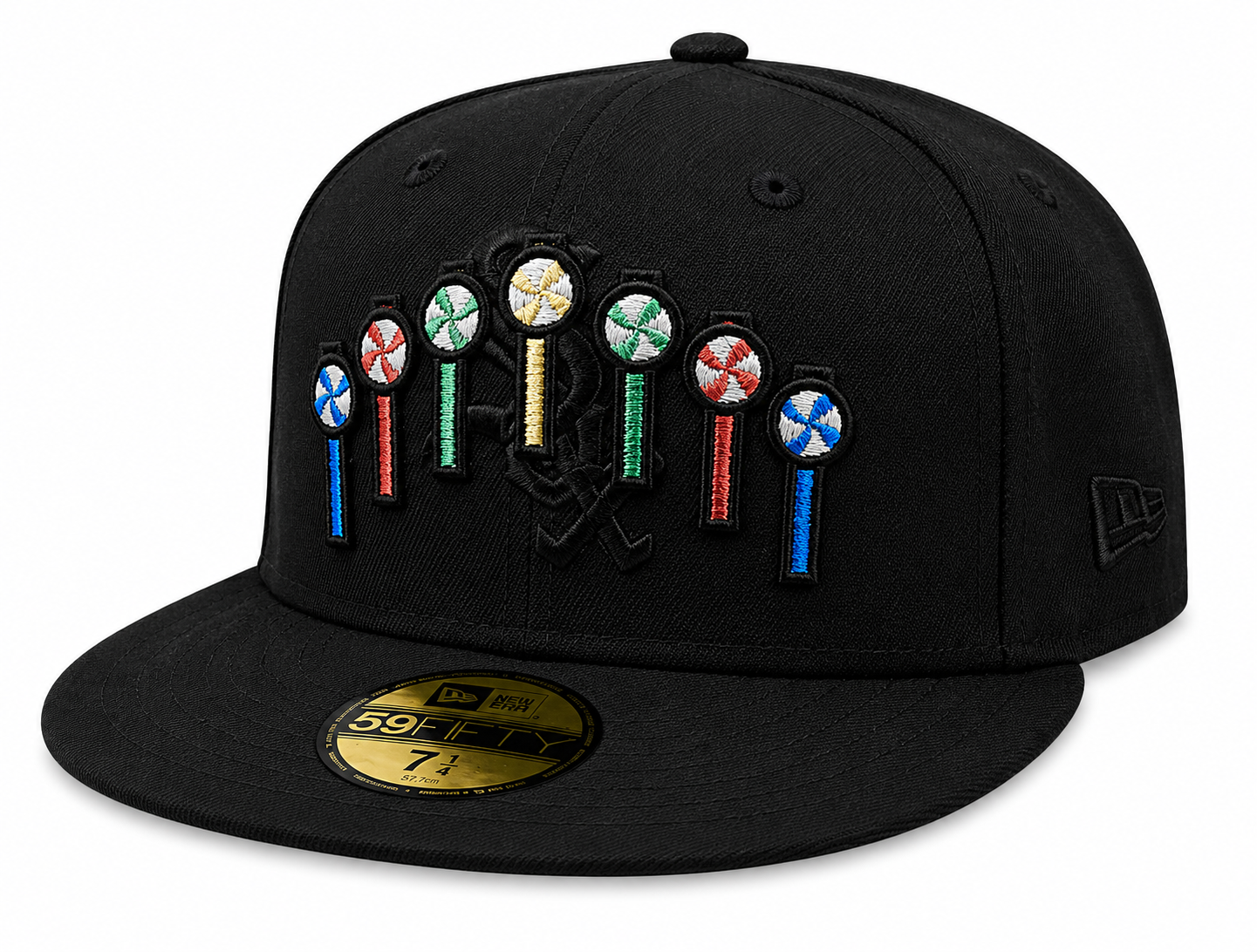Chicago White Sox New Era Black Pinwheels 59FIFTY Fitted Hat
