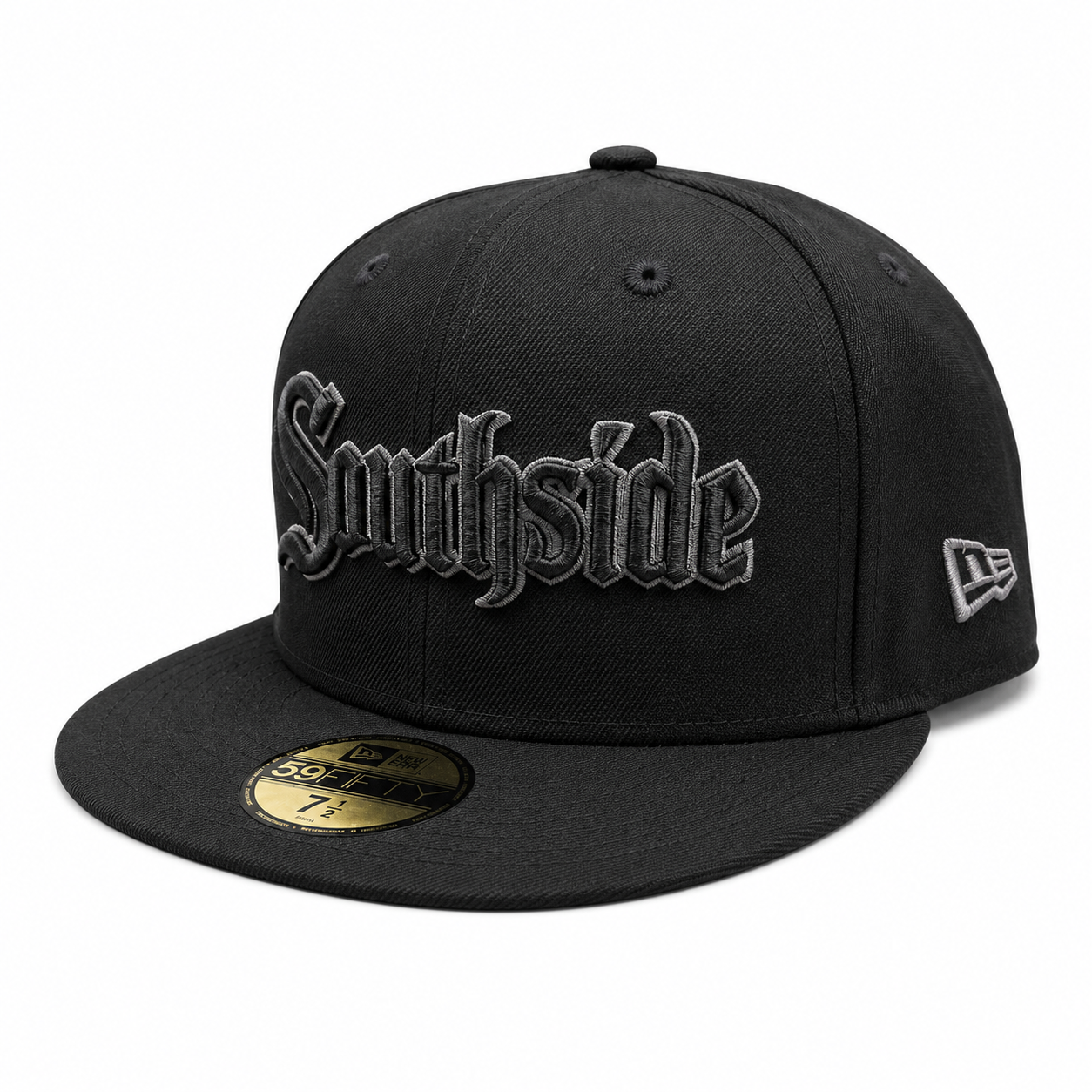Chicago White Sox Tonal Trim Southside Blackout City Connect 59FIFTY Fitted Hat