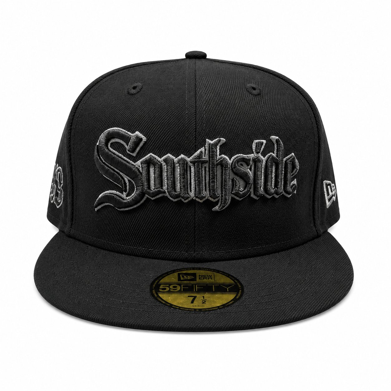 Chicago White Sox Tonal Trim Southside Blackout City Connect 59FIFTY Fitted Hat