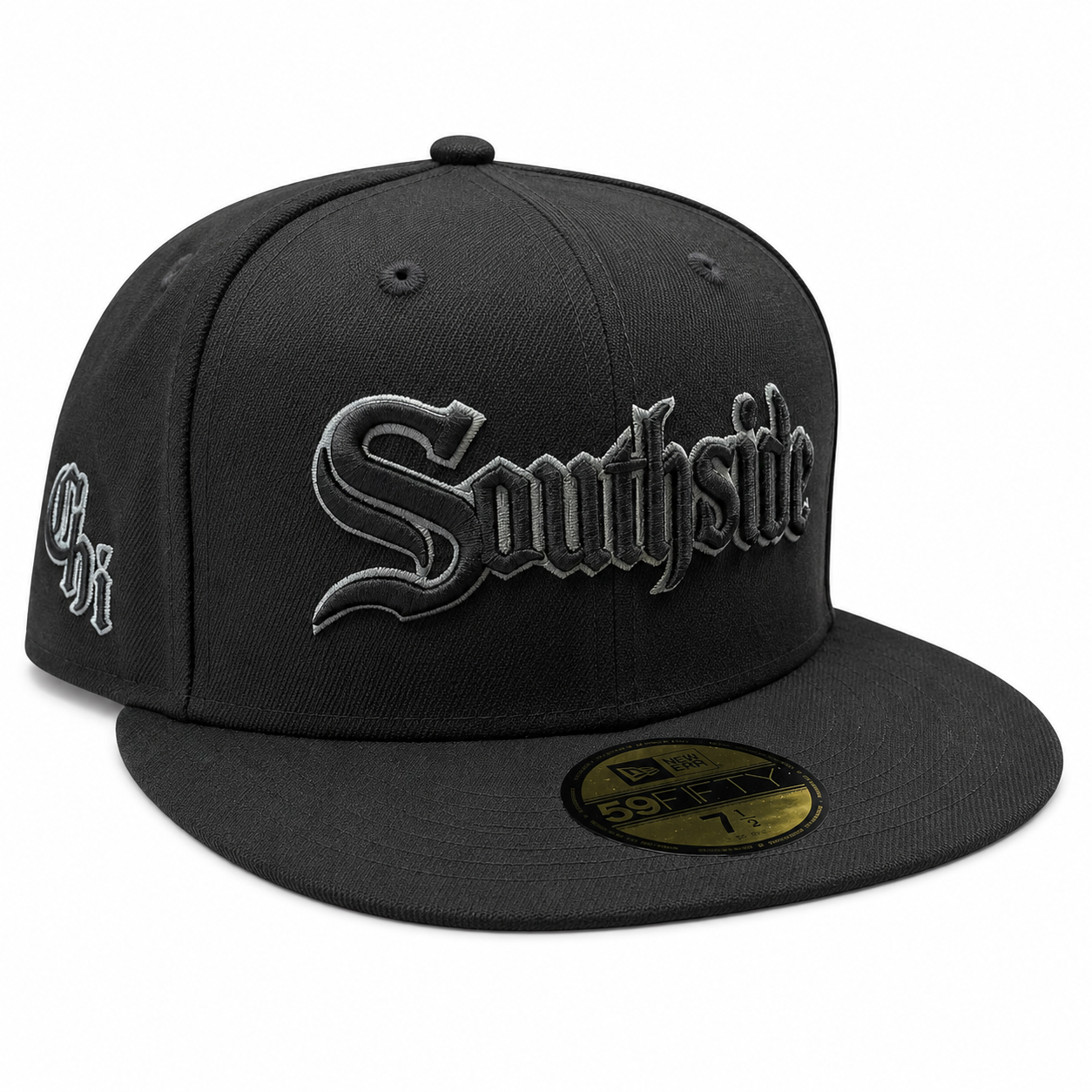 Chicago White Sox Tonal Trim Southside Blackout City Connect 59FIFTY Fitted Hat