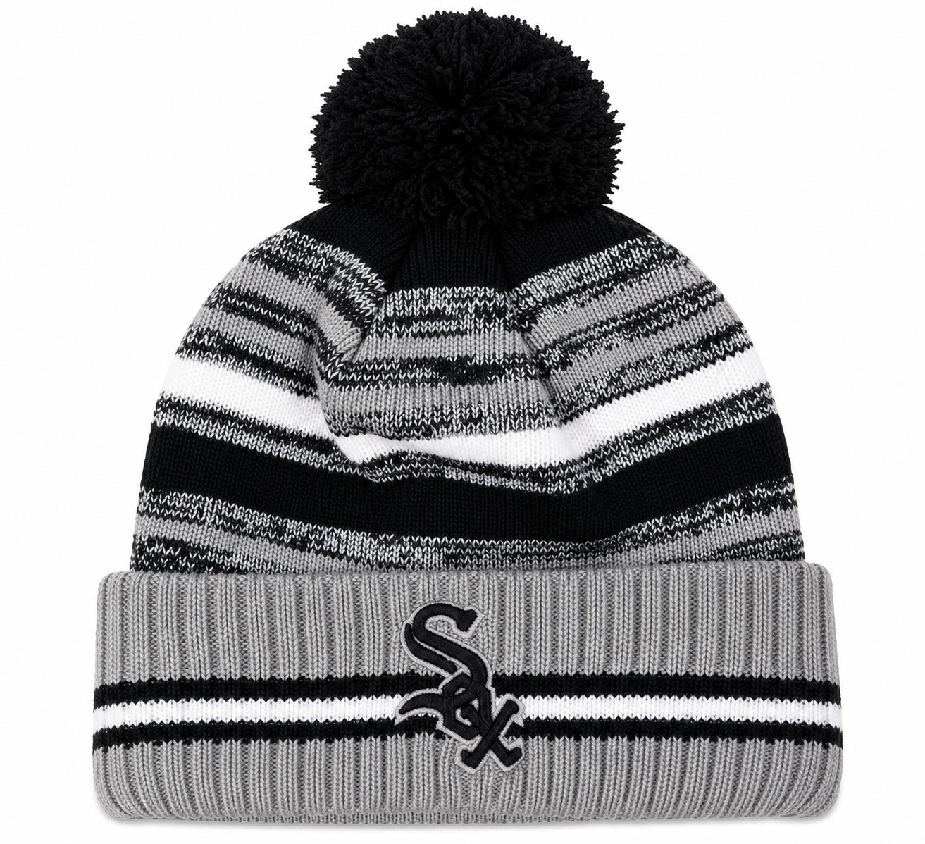 Chicago White Sox New Era Black/Gray Sport Knit Hat