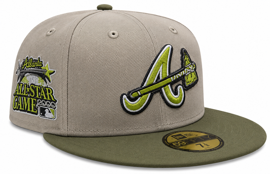 Atlanta Braves New Era 2 Tone Stone/ Green Bark Sevendust Home inspired 59FIFTY Fitted Hat