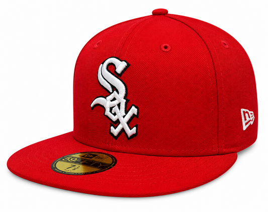Chicago White Sox Primary Logo Red New Era 59FIFTY Fitted Hat