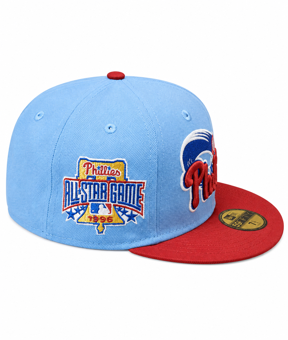 Philadelphia Phillies MLB 1996 ASG 2 Tone Sky Blue/Cardinal New Era 59FIFTY Fitted Hat